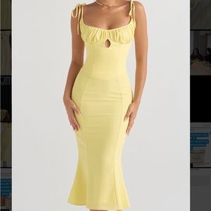 HOUSE OF CB XS Soren Keyhole Cutout Mermaid Midi Dress - SIZE XS